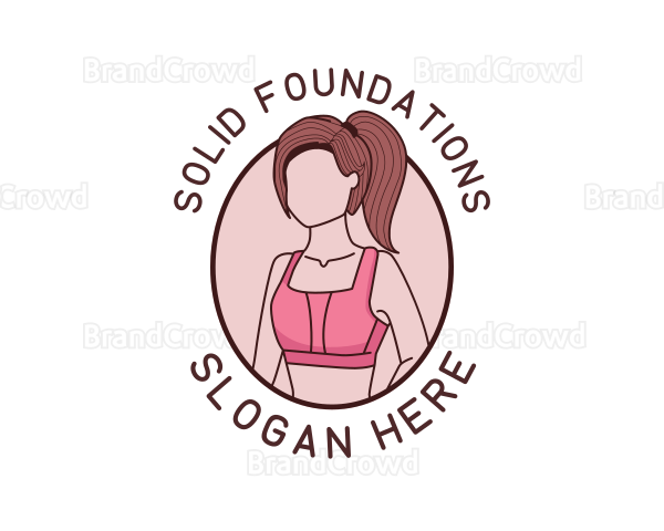 Fitness Woman Bra Logo
