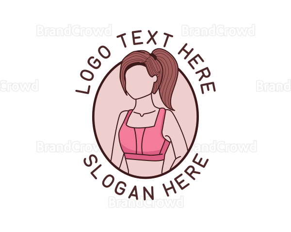 Fitness Woman Bra Logo