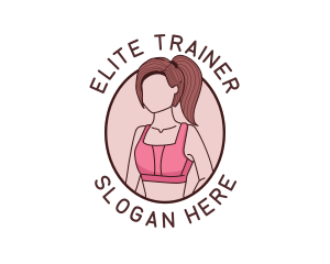 Fitness Woman Bra logo design