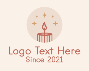 Votive Candle - Starry Candle Light logo design