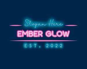 Neon Glow Business logo design