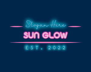 Neon Glow Business logo design