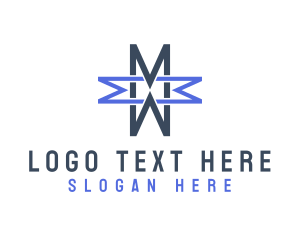 E Commerce - Creative Cross Letter M logo design