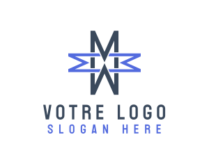 Financial - Creative Cross Letter M logo design