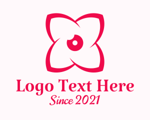 Flower - Minimalist Flower Eye logo design