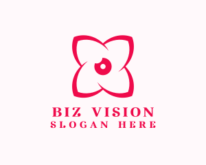 Minimalist Flower Eye logo design