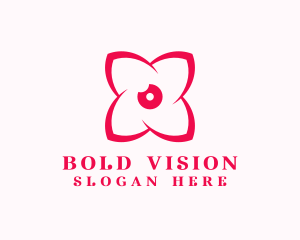 Minimalist Flower Eye logo design