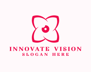 Minimalist Flower Eye logo design