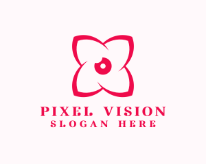 Minimalist Flower Eye logo design