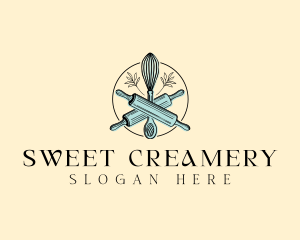 Baking Whisk Pastry logo design