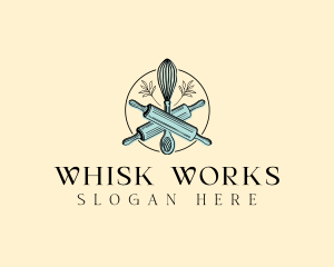 Whisk - Baking Whisk Pastry logo design