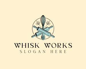 Baking Whisk Pastry logo design