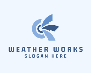 Weather Wind Forecast logo design