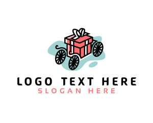 Gift Wrapping - Carriage Gift Present logo design