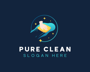 Sanitation Wipe Cleaning logo design