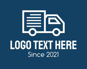 Green Car - Van Courier Truck logo design