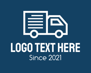 Document - Van Courier Truck logo design