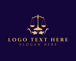 Judge - Legal Leaf Scale logo design