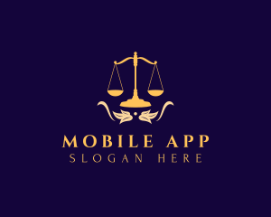 Judge - Legal Leaf Scale logo design