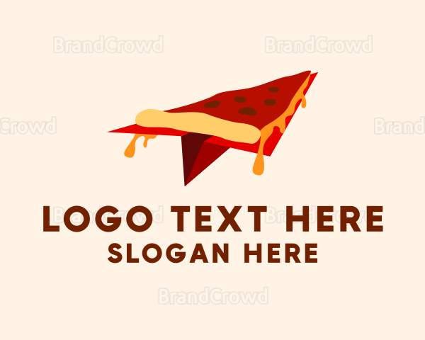 Flying Pizza Delivery Logo