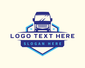 Vehicle - Truck Transportation Logistics logo design