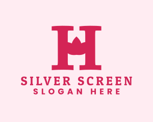 Pink Letter H Flower  Logo