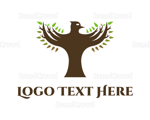 Bird Tree Wings Logo