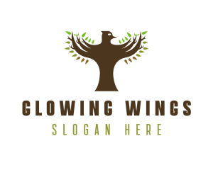 Natural Bird Wings logo design