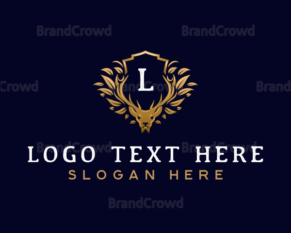 Elegant Floral Deer Logo