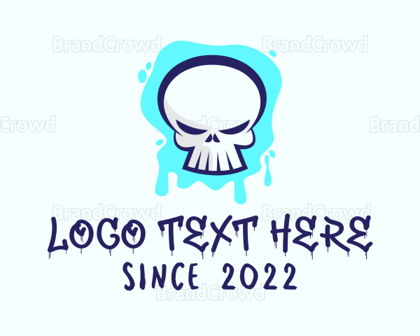 Skull Graffiti Art Logo
