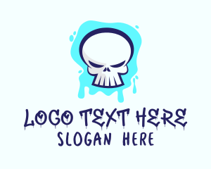 Skull Graffiti Art  Logo