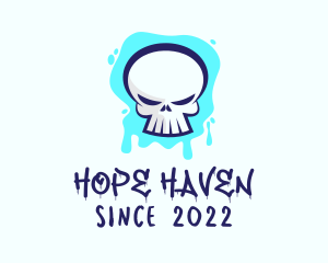 Rapper - Skull Graffiti Art logo design