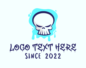 Music Label - Skull Graffiti Art logo design