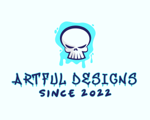 Skull Graffiti Art  logo design