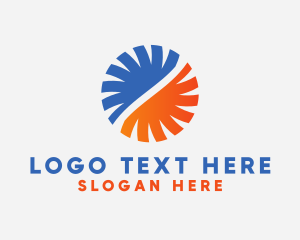 Abstract - Industrial Cooling Heating logo design