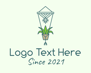 Home Garden - Hanging Plant Pot logo design