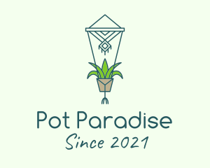 Pot - Hanging Plant Pot logo design