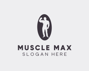 Bodybuilding - Fit Muscular Bodybuilder logo design