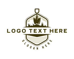 Botany - Lawn Landscaping Shovel logo design