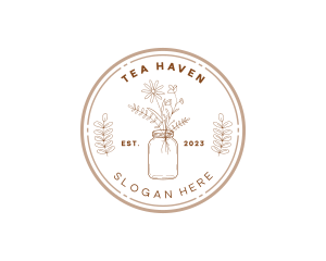 Floral Ornament Jar logo design