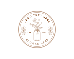 Fragrance - Floral Ornament Jar logo design