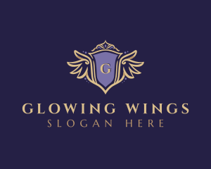 Royal Wings Shield logo design