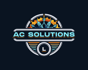 Heating Cooling HVAC logo design