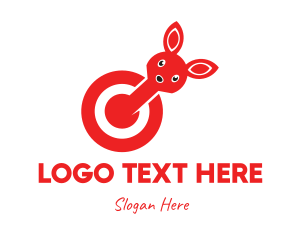 Hunt - Red Bunny Target logo design