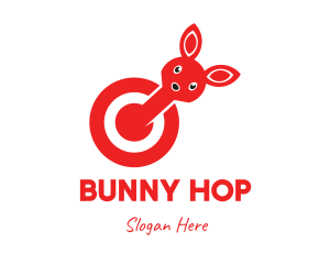 Red Bunny Target logo design