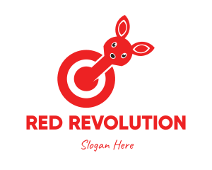 Red Bunny Target logo design