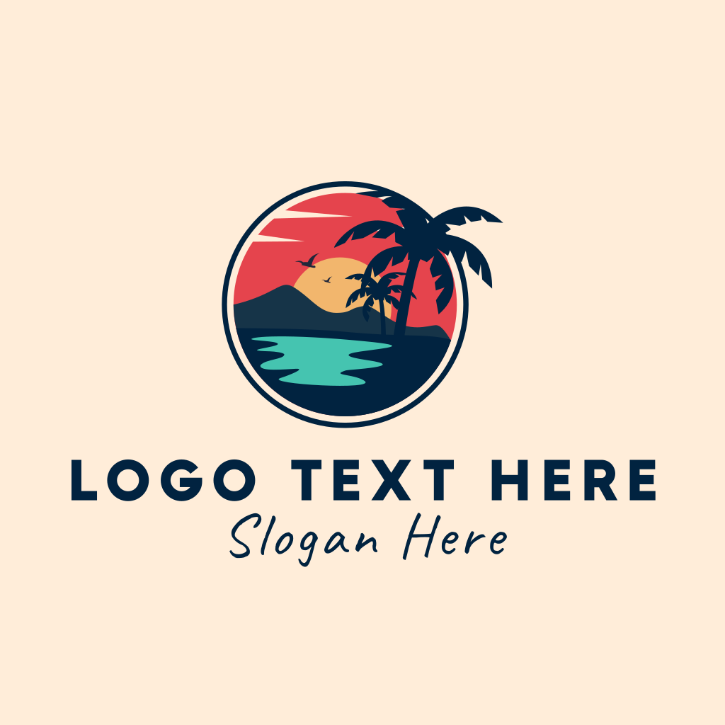 Beach Lagoon Island Logo | BrandCrowd Logo Maker