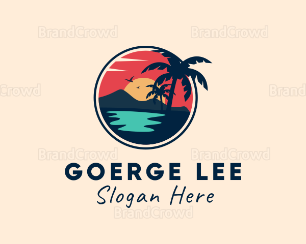 Beach Lagoon Island Logo