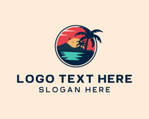 Lagoon - Beach Lagoon Island logo design