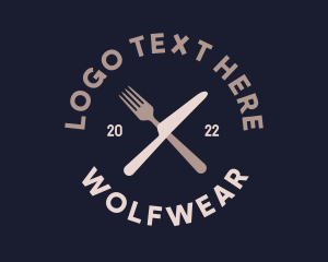 Fork Knife Utensil Logo